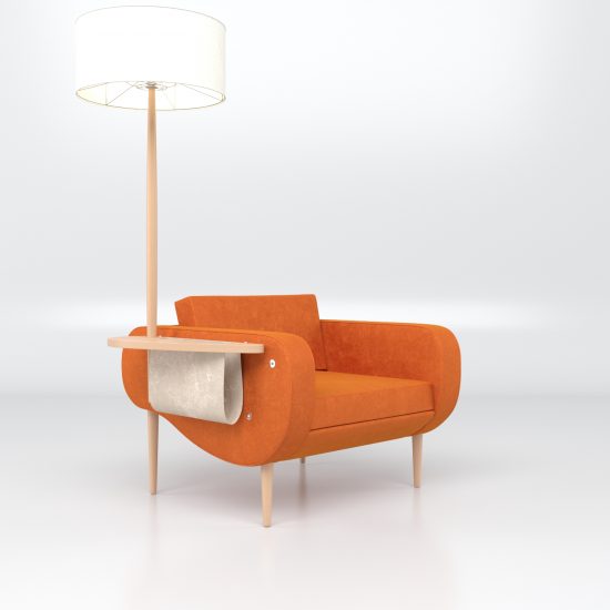 Illuminé canapé Illuminé Fauteuil Illuminé Tabouret adossé Frédéric TABARY Designer