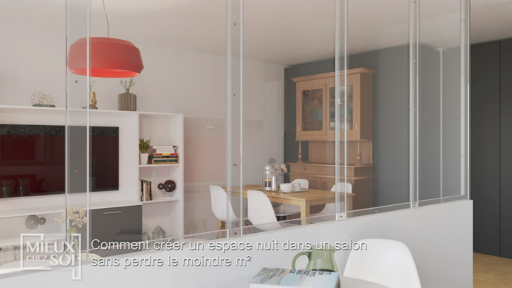 Emission du 2 juillet 2019, 2019, émission, émission mieux chez soi, mieux chez soi, design, designer, Frédéric TABARY, TABARY, design d'espace, amovible, meuble amovible, meuble, noir, noir mat, agencement, agencer, surprenant, gagner de la place, agence Angers, agence Nantes, Paris, desseins de fred, fred, breton, designer Français, émission avec Stéphane PLAZA, PLAZA, émission sur M6, M6, luminosité, lumière, gestion de la lumière, 2 juillet 2019, architecte, architecte d'intérieur, agence de design global, agence de design, meuble de famille, pièce maîtresse, verrière invisible,