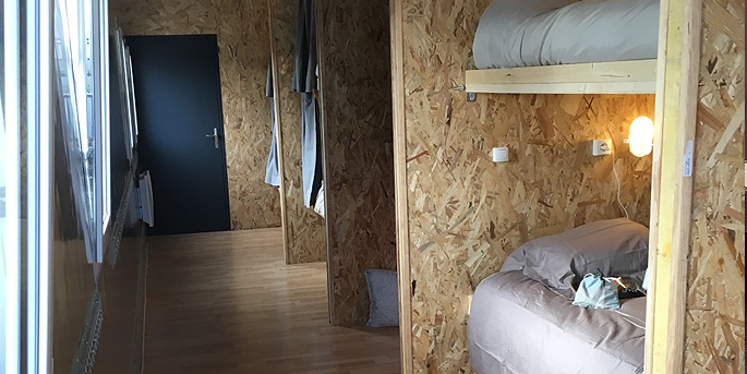 Aménagement intérieur de la partie couchage