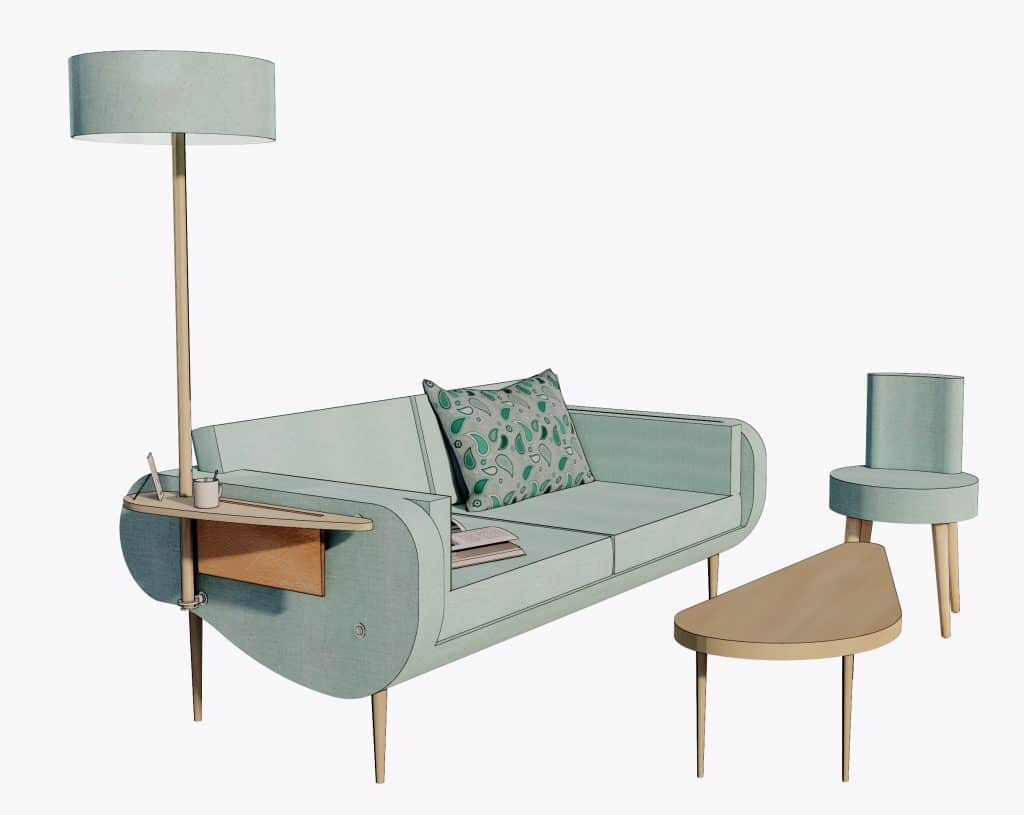 canapé / table basse et pouf