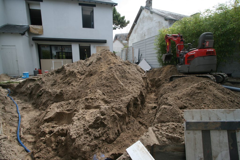 Un gros chantier pour passer les fluides.